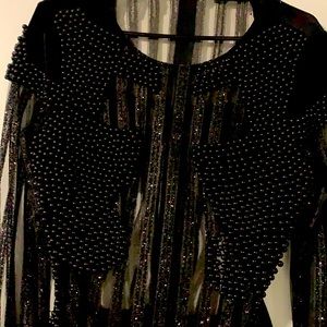 Bold Statement piece!!! Black beaded cocktail dress. Brand new never worn.